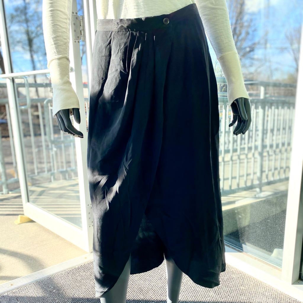 CALVIN KLEIN Vintage 100% Silk Wrap Skirt - Size 8