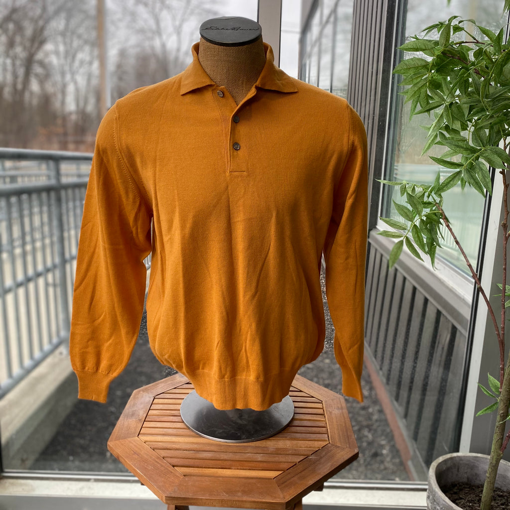 ZANETTI Vintage 100% Wool Knit Long Sleeve Shirt - Size Large